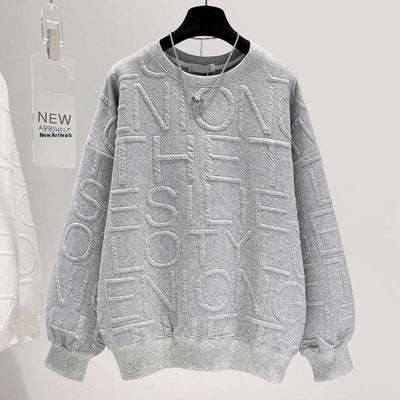 Remera Oversized con Letras 3D - Manga Larga Unisex - Image 8
