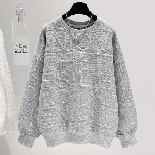 Remera Oversized con Letras 3D - Manga Larga Unisex - Image 8
