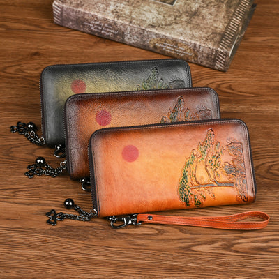 Cartera Larga de Cuero para Mujer Amanecer - Image 4