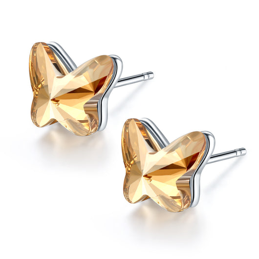 Aretes de Cristal con Diseño de Mariposa - Image 8