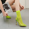 Zapatos de Tacón Alto Sexy Talla Grande con Malla Calada