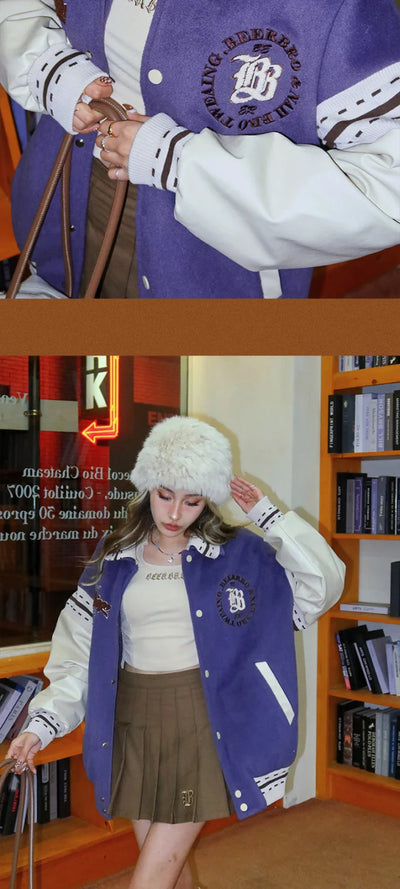 Uniforme de Béisbol Retro Americano Púrpura para Mujer - Image 12