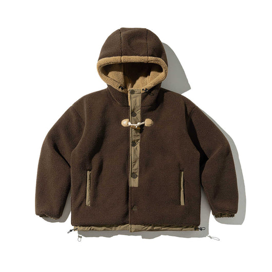 Chaqueta Acolchada con Capucha y Diseño Patchwork de Contraste - Image 16