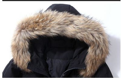 Chaqueta Parka de Invierno para Hombre con Capucha y Cuello de Pelo - Image 5