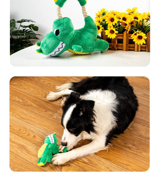 Juguete Masticable para Perros con Sonido - Dinosaurio Peluche Interactivo - Image 15