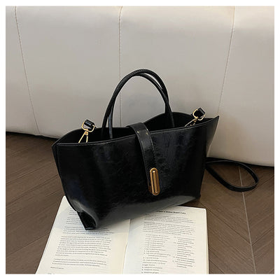 Bolso Bucket de Cuero Encerado Elegante y Portátil - Image 22