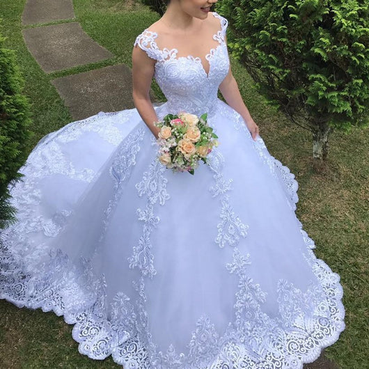 Vestido de Novia Blanco con Encaje Vintage - Image 4