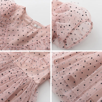 Vestido Infantil Princesa Verano con Bordado y Malla Delicada - Image 46