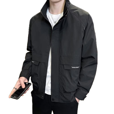 Chamarra Casual para Hombre con Cuello de Pie - Diseño Versátil y Elegante - Image 5