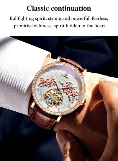 Reloj Mecánico para Hombre con Diamantes - Edición Conmemorativa Resistente al Agua - Image 5