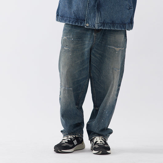 Jeans Anchos de Largo Completo Splash Ink para Hombre - Image 19