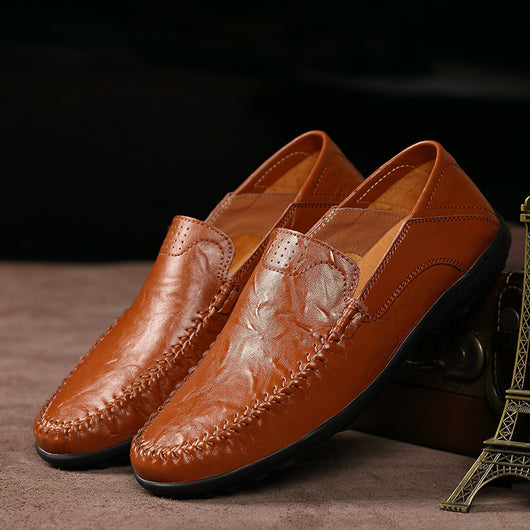 Zapatos Casuales de Cuero para Hombre Estilo Británico Ligeros y Versátiles - Image 6