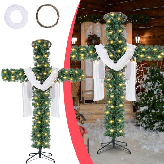 Árbol de Navidad Decorativo para Interiores con Cruz - Image 4