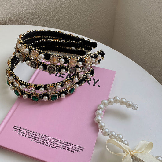 Diadema de Perlas Barrocas con Diamantes y Bordes Finos - Elegancia de Alta Gama - Image 8