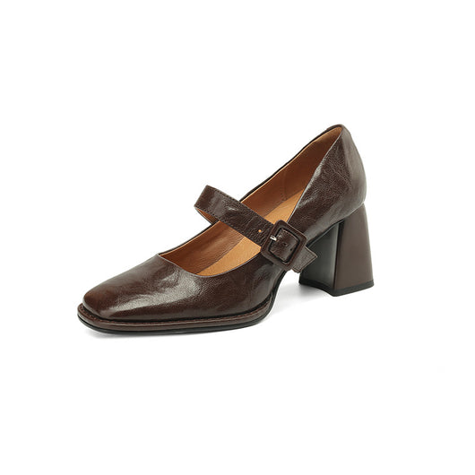 Zapatos Mary Jane de Ante de Oveja con Hebilla de Cuero Premium - Image 5