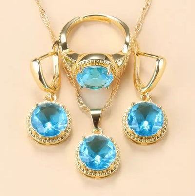 Conjunto de Joyas Elegantes: Aretes, Anillo y Collar - Image 3