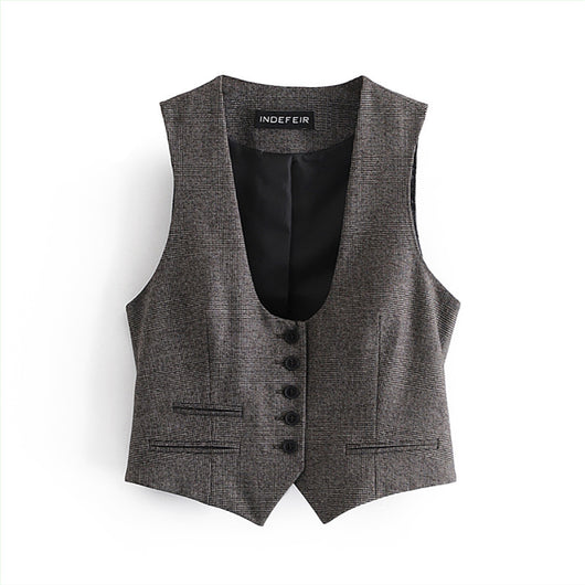 Conjunto de Tres Piezas Estilo K-pop: Blazer, Chaleco y Falda Plisada - Image 7