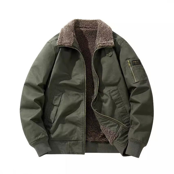 Overol Casual Holgado de Algodón Grueso Forrado en Fleece para Tallas Grandes