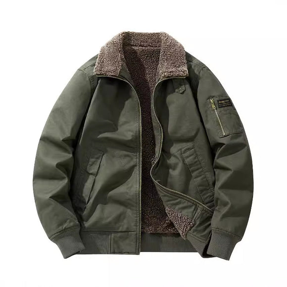 Overol Casual Holgado de Algodón Grueso Forrado en Fleece para Tallas Grandes