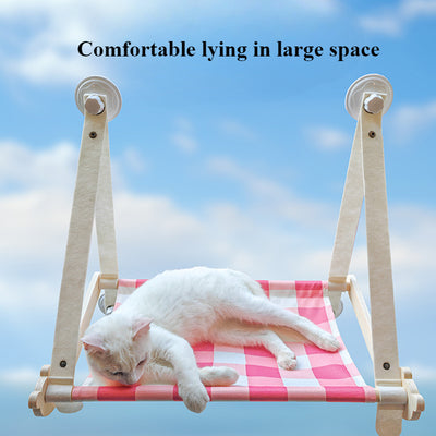 Hamaca de Madera para Gatos - Cama Cómoda con Asiento al Sol - Image 9