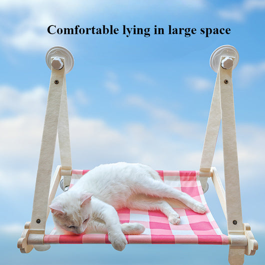Hamaca de Madera para Gatos - Cama Cómoda con Asiento al Sol - Image 9