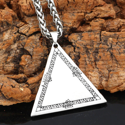 Collar Pendiente Geométrico en Acero Inoxidable para Hombre - Image 3