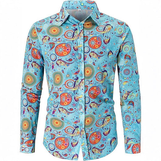 Camisa Manga Larga Estampado Floral para Hombre - Image 3