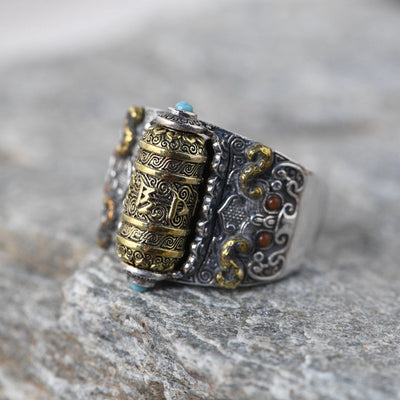 Anillo Giratorio Personalizado Ajustable Retro - Image 9