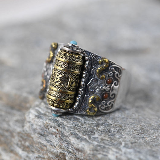 Anillo Giratorio Personalizado Ajustable Retro - Image 9