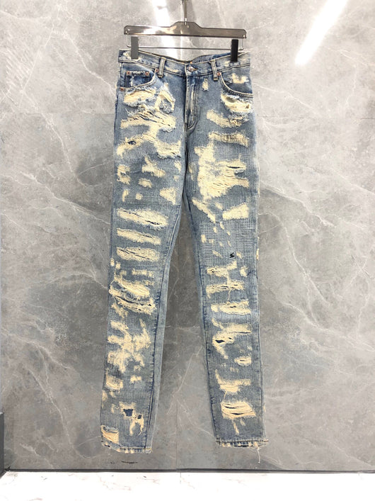 Jeans Azul y Negro con Bordado de Vaca - Image 7