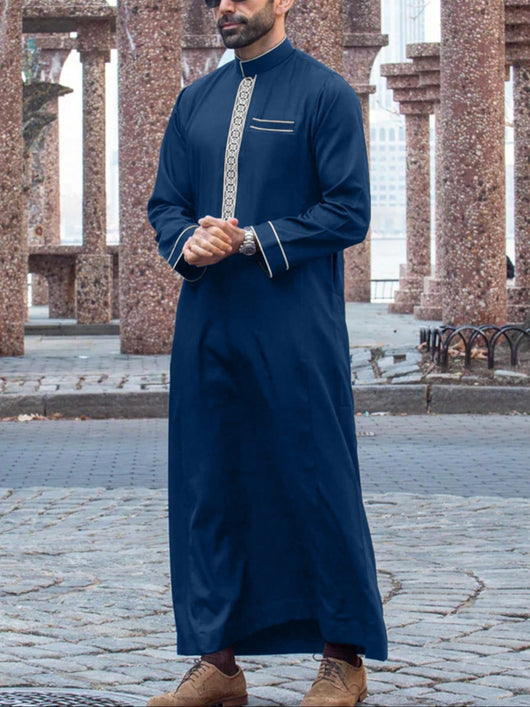 Túnica Bordada de Manga Larga Estilo Étnico Casual Medio Oriente - Image 5