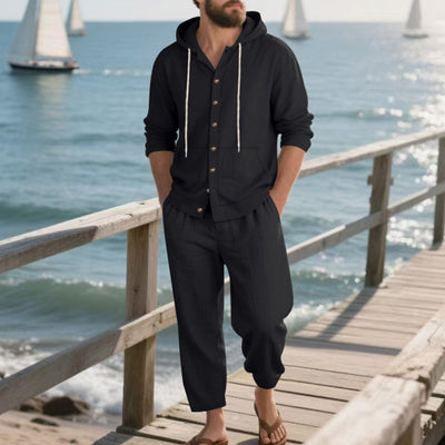 Conjunto Casual de Sudadera con Capucha y Pantalón para Hombre - Image 17