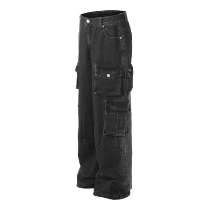 Pantalones Cargo Jeans con Múltiples Bolsillos Estilo Americano para Hombre - Image 2