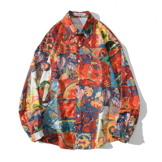 Camisa Estilo Hong Kong con Estampado Vintage y Efecto Óleo - Image 15