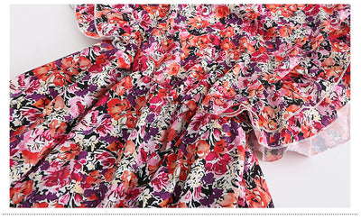 Vestido Floreado con Volantes y Cintura Marcada - Image 8