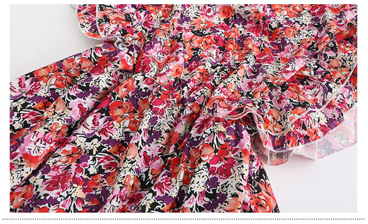 Vestido Floreado con Volantes y Cintura Marcada - Image 8