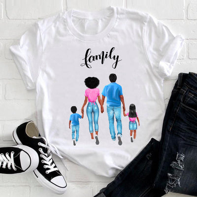 Playera Blanca Estampada para Familia - Conjunto de Cuatro Personas - Image 12