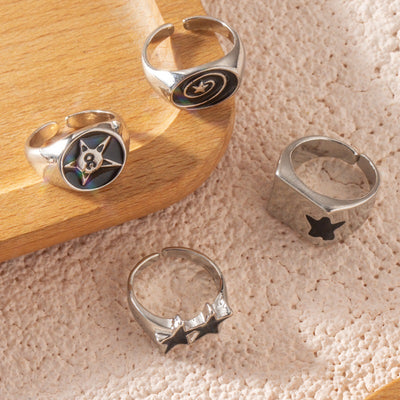 Anillo Hip-hop Estrella de Cinco Puntas Articulado para Hombre - Image 7