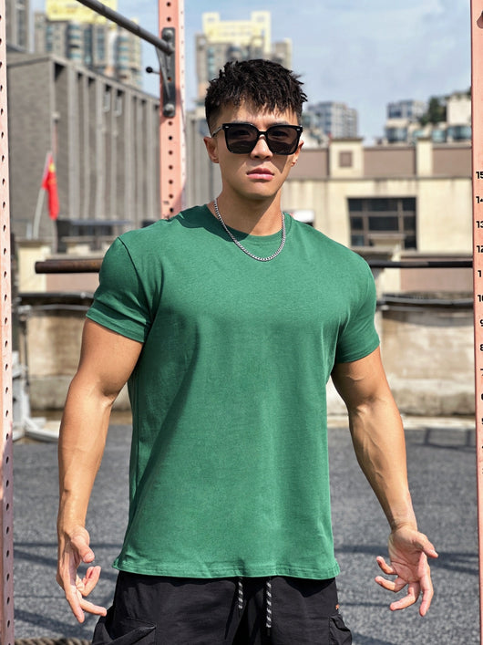 Camiseta Deportiva Suelta de Algodón para Hombre - Image 29
