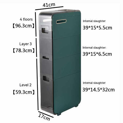 Gabinete Estrecho con Cajones para Almacenamiento de Baño - Image 6