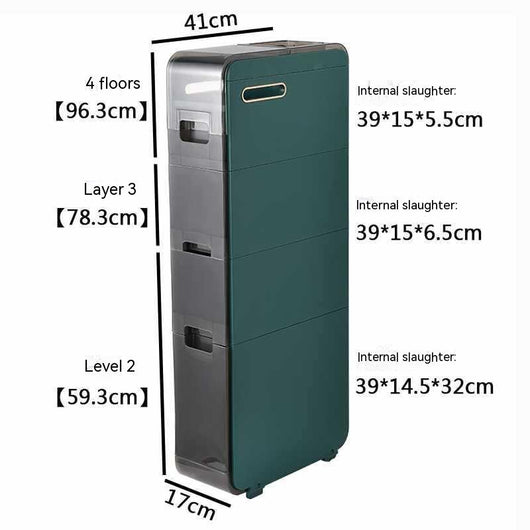 Gabinete Estrecho con Cajones para Almacenamiento de Baño - Image 6