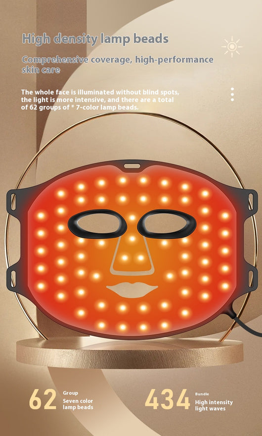 Máscara Facial LED Rejuvenecimiento Fotónico Espectro Completo - Image 9