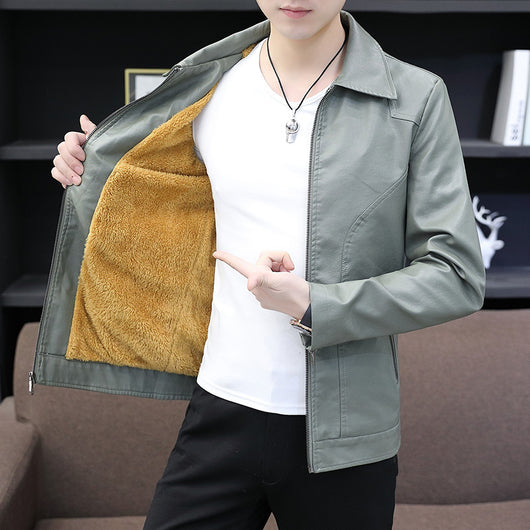Chaqueta de Cuero Delgada para Hombre - Image 13