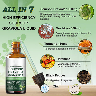 Gotas de Hoja de Guanábana 30ml - Extracto Natural Premium