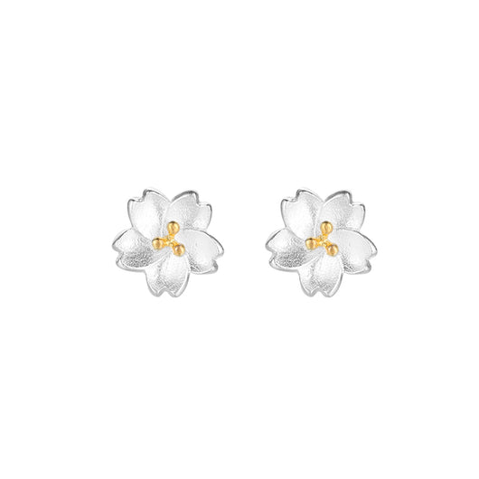 Aretes de Plata 925 Flor de Cerezo Elaborados a Mano - Image 6