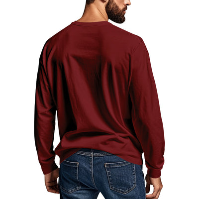 Camiseta Henley de Manga Larga para Hombre - Primavera y Otoño - Image 39