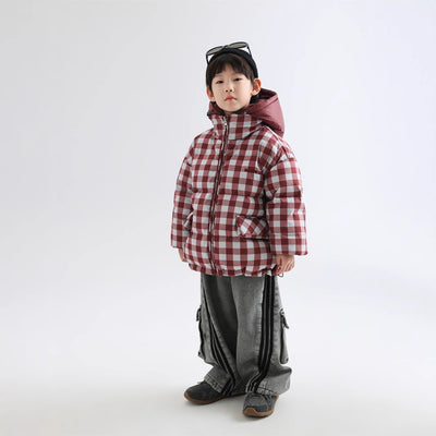 Abrigo Infantil Reversible Acolchado Cuadros Invierno - Image 3