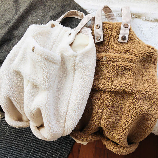 Overol Infantil de Lana Merino Estilo Occidental - Abrigo Grueso y Cálido para Invierno - Image 3