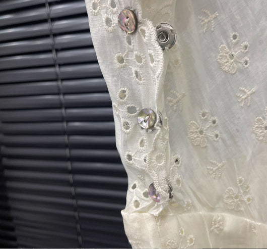 Blusa Falda Encaje Jacquard Escote en V - Colección Verano - Image 28