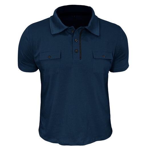 Polo Casual de Verano con Bolsillos y Botones para Hombre - Image 31